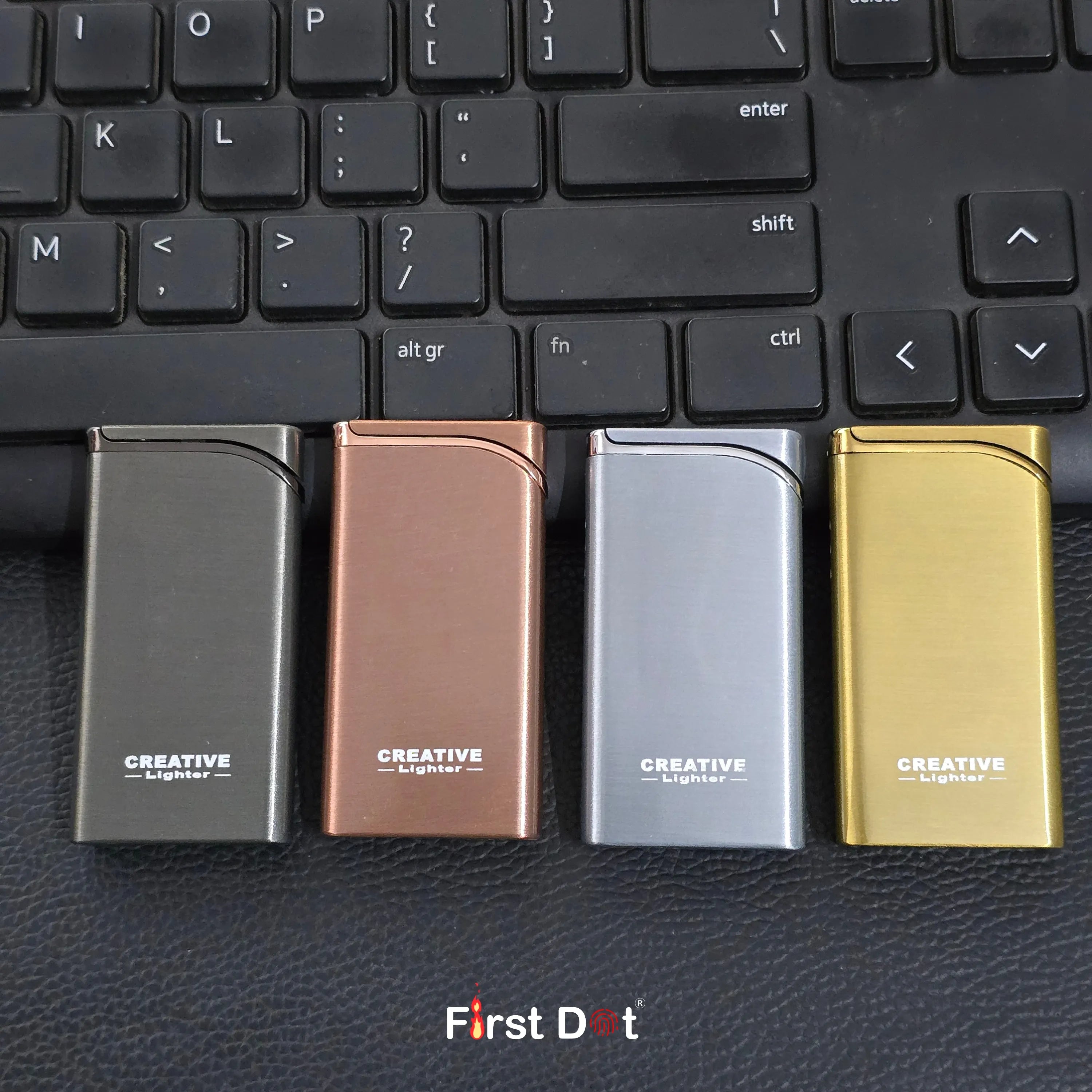 First Dot Creative Slim Red Jet Flame Cigarette Lighter