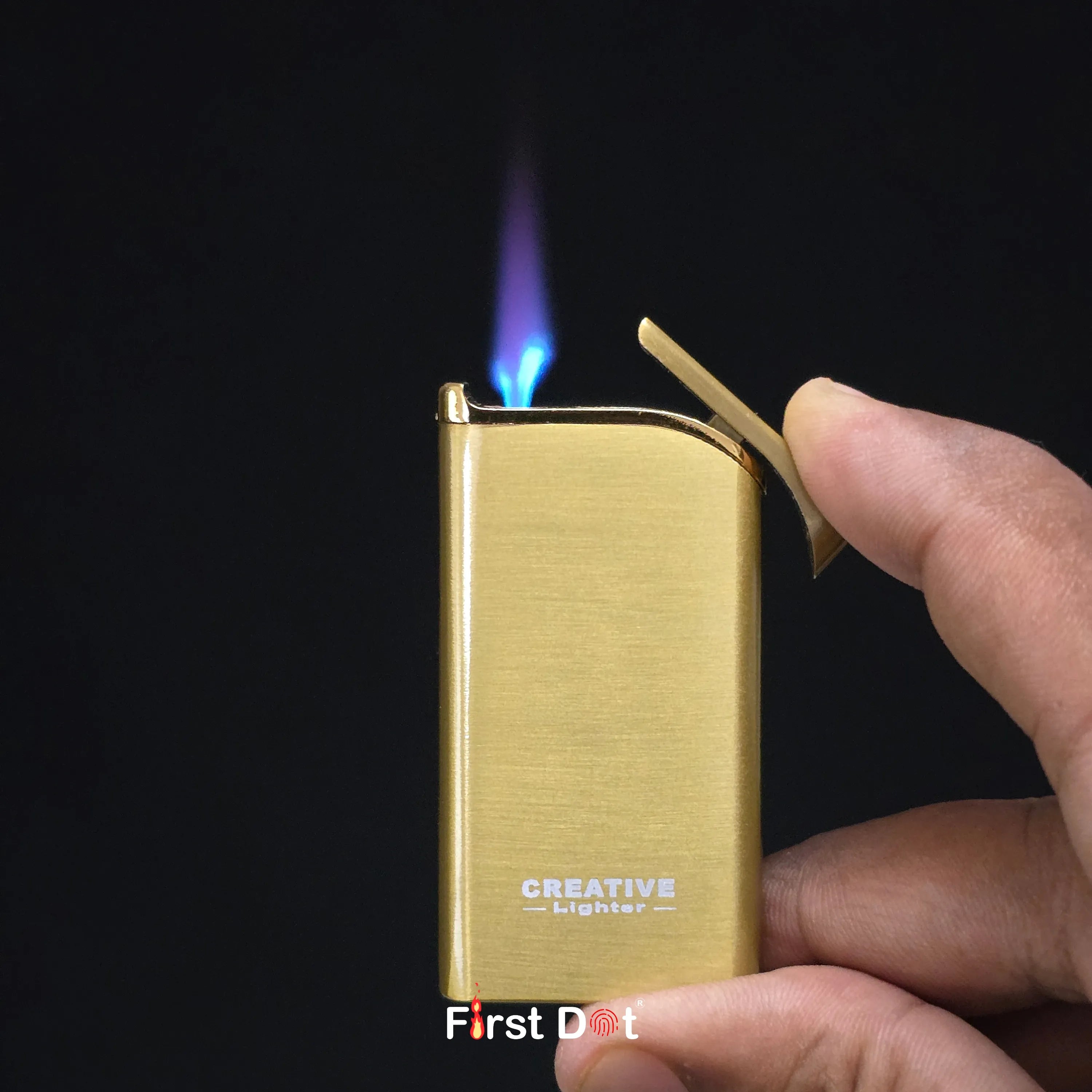 First Dot Creative Slim Red Jet Flame Cigarette Lighter