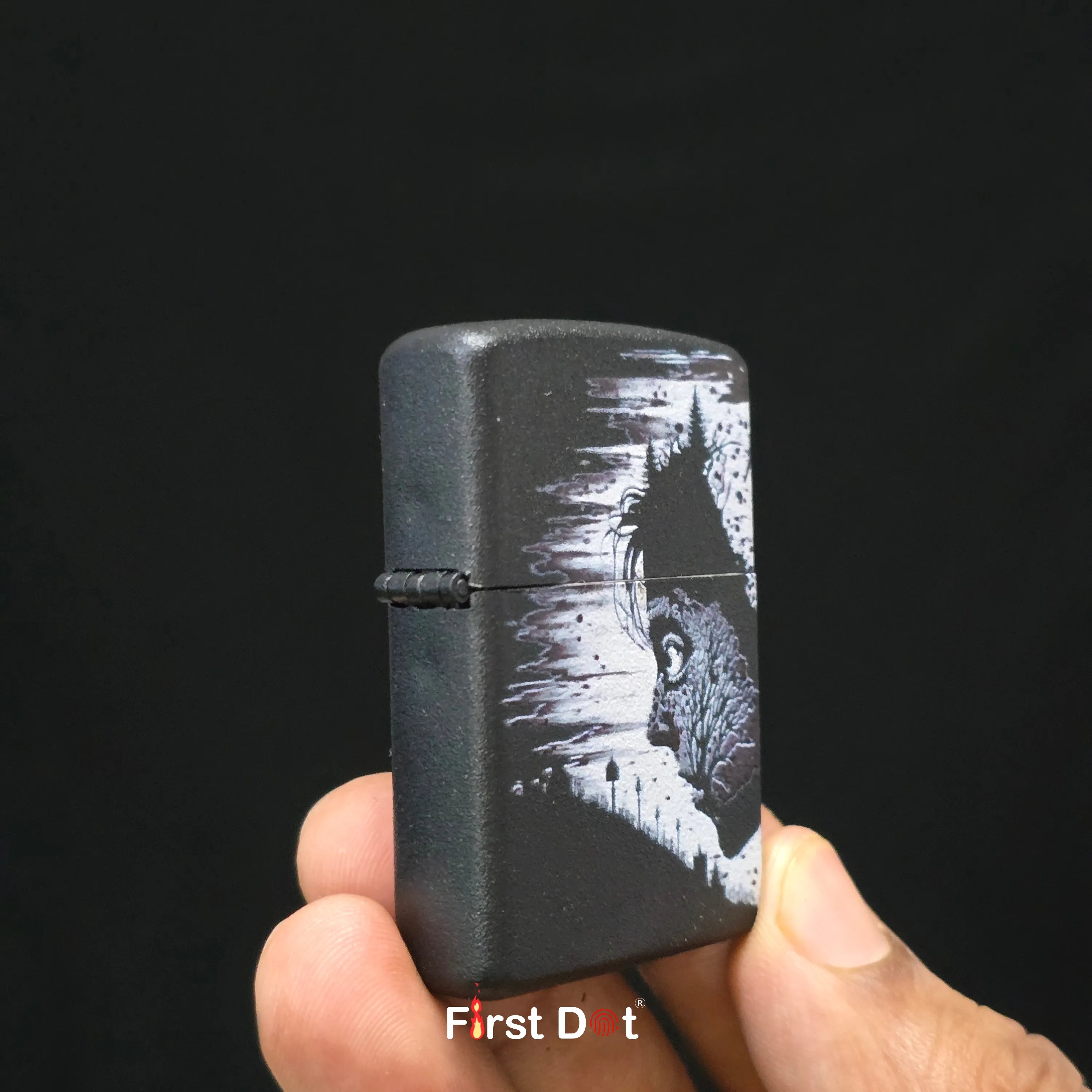 First Dot Dark Artistic Illustration Lighters Pack of 2