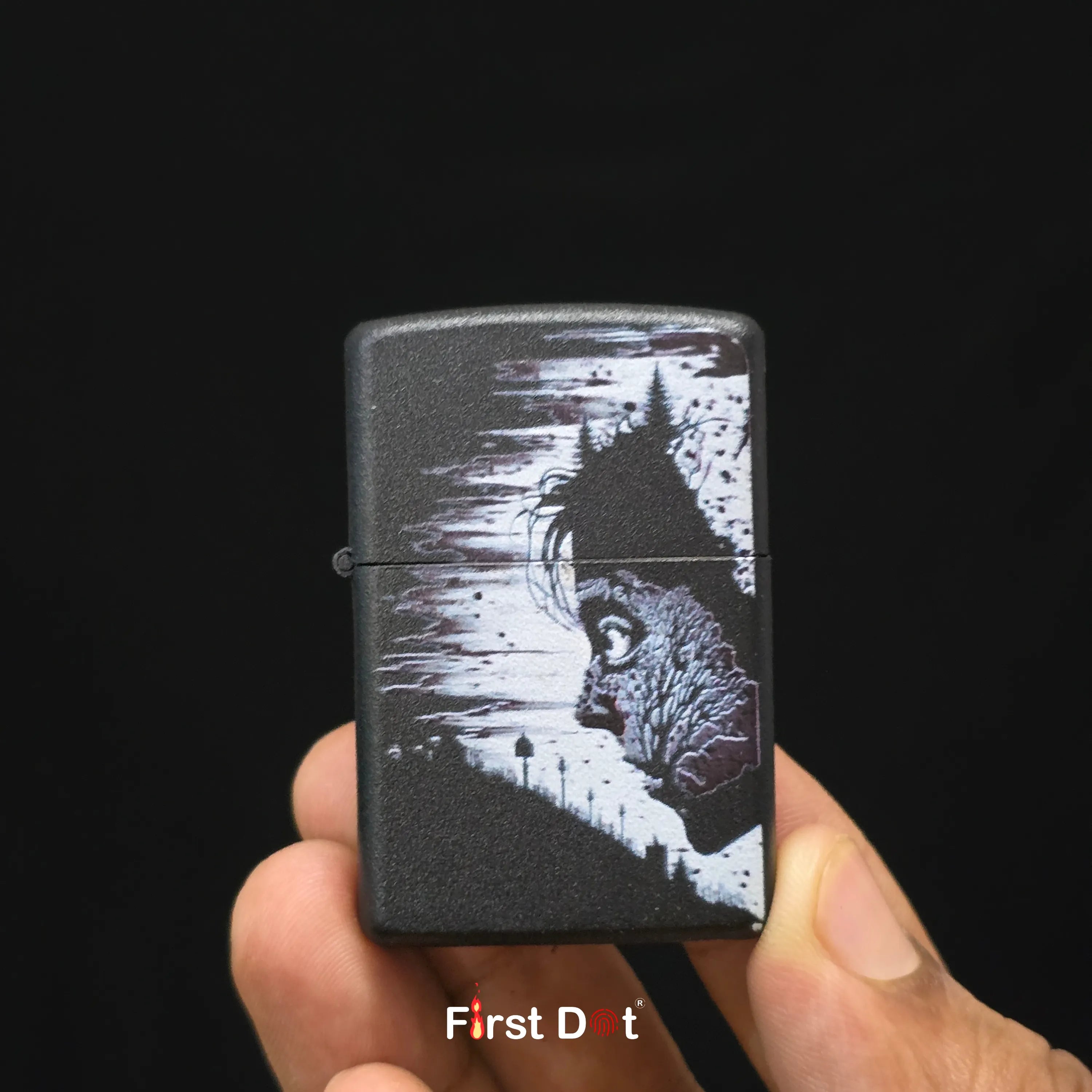 First Dot Dark Artistic Illustration Lighters Pack of 2