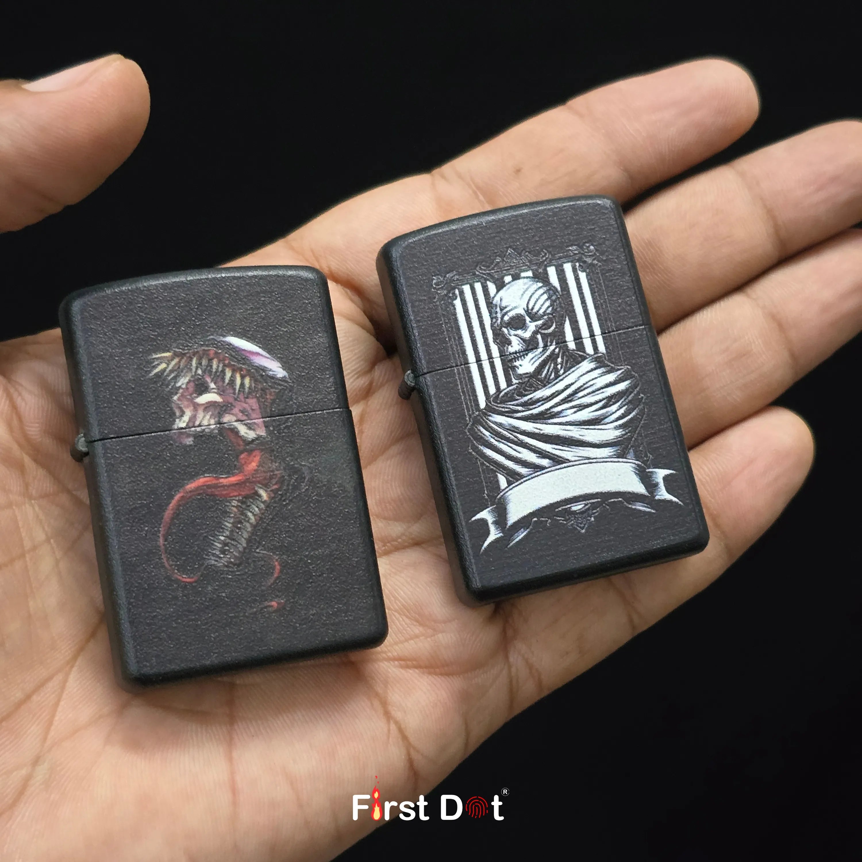 First Dot Dark Fantasy Aesthetic Skull Lighter Pack of 2
