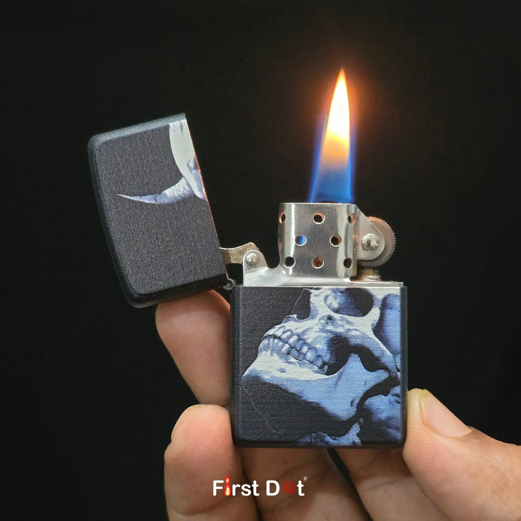 First Dot Dark Gothic Skull Art Lighters Pack of 2