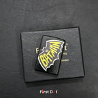 Batman logo patch on a black card with 'First Dot' branding