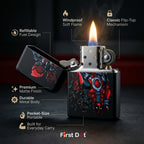 First Dot Deadpool Windproof Cigarette Lighter