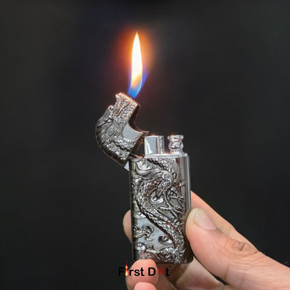 Dragon Dual Flame Wind-Resistant Metal Lighter