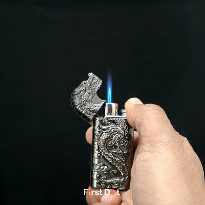 Dragon Dual Flame Wind-Resistant Metal Lighter