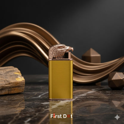 Eagle Dual Flame Wind-Resistant Metal Lighter (Gold)