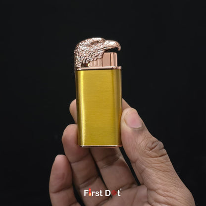 Eagle Dual Flame Wind-Resistant Metal Lighter (Gold)