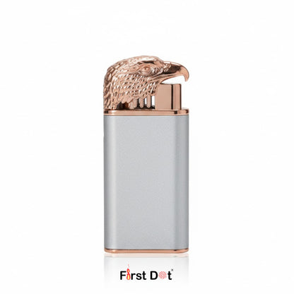 Eagle Dual Flame Wind-Resistant Metal Lighter (Silver)