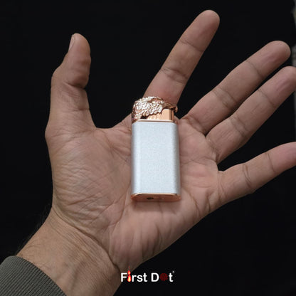 Eagle Dual Flame Wind-Resistant Metal Lighter (Silver)