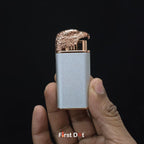 Eagle Dual Flame Wind-Resistant Metal Lighter (Silver)
