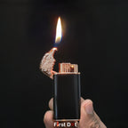 Eagle Dual Flame Wind-Resistant Metal Lighter (Black)