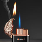 Eagle Dual Flame Wind-Resistant Metal Lighter (Black)
