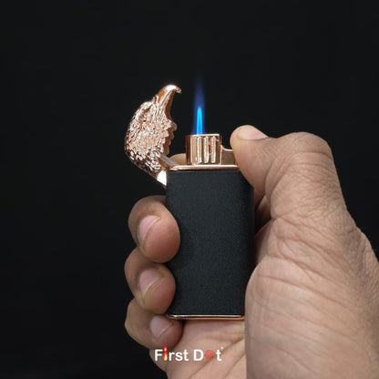 Eagle Dual Flame Wind-Resistant Metal Lighter (Matte Black)