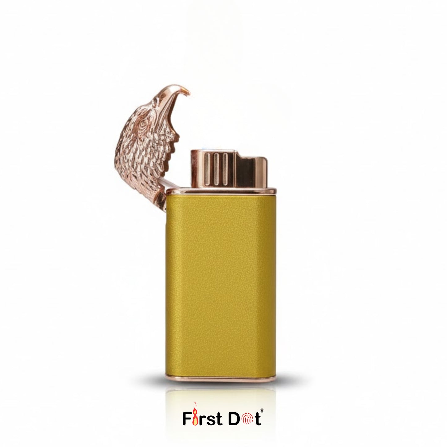 Eagle Dual Flame Wind-Resistant Metal Lighter (Matte Gold)