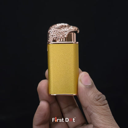 Eagle Dual Flame Wind-Resistant Metal Lighter (Matte Gold)