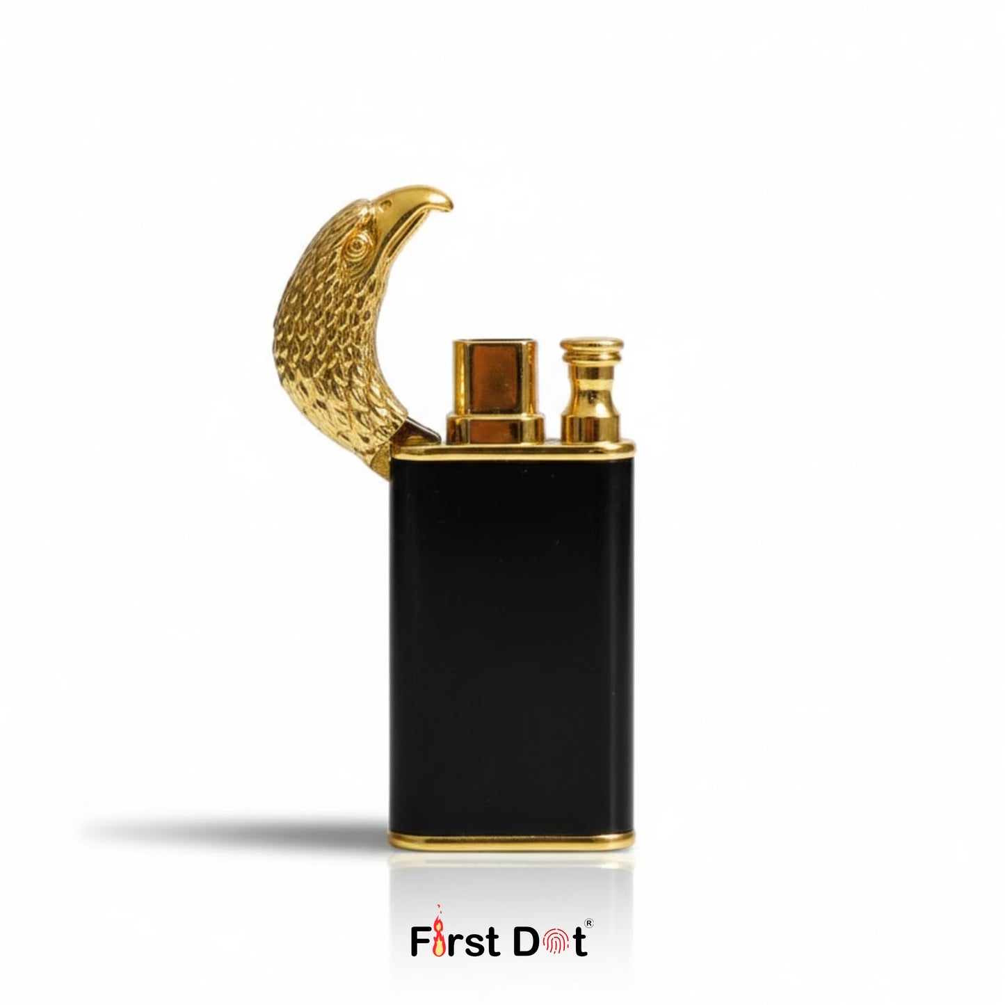 Eagle Head Dual Flame Wind-Resistant Metal Lighter (Black)