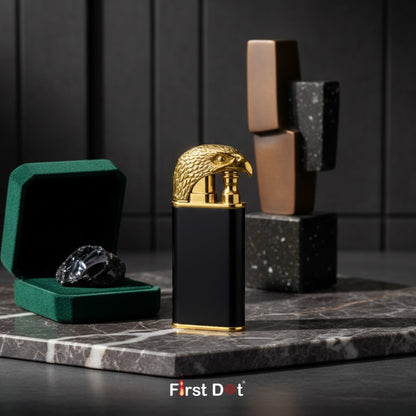 Eagle Head Dual Flame Wind-Resistant Metal Lighter (Black)