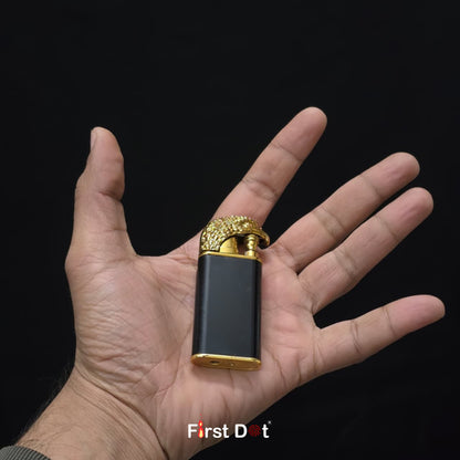Eagle Head Dual Flame Wind-Resistant Metal Lighter (Black)