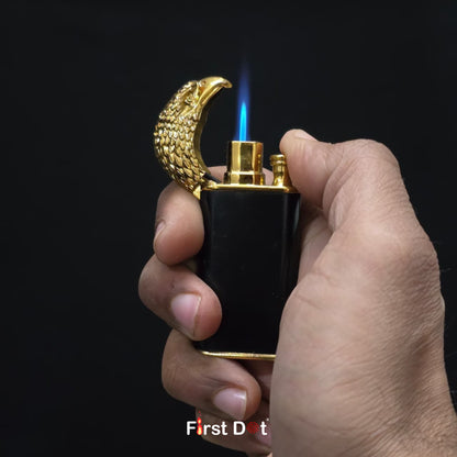 Eagle Head Dual Flame Wind-Resistant Metal Lighter (Black)