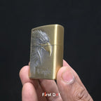 Eagle & Wolf Engraved Fluid Liquid Lighter