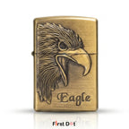 Bronze lighter with an eagle design on a white background windproof cigarette lighter online in India