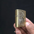 Eagle & Wolf Engraved Fluid Liquid Lighter