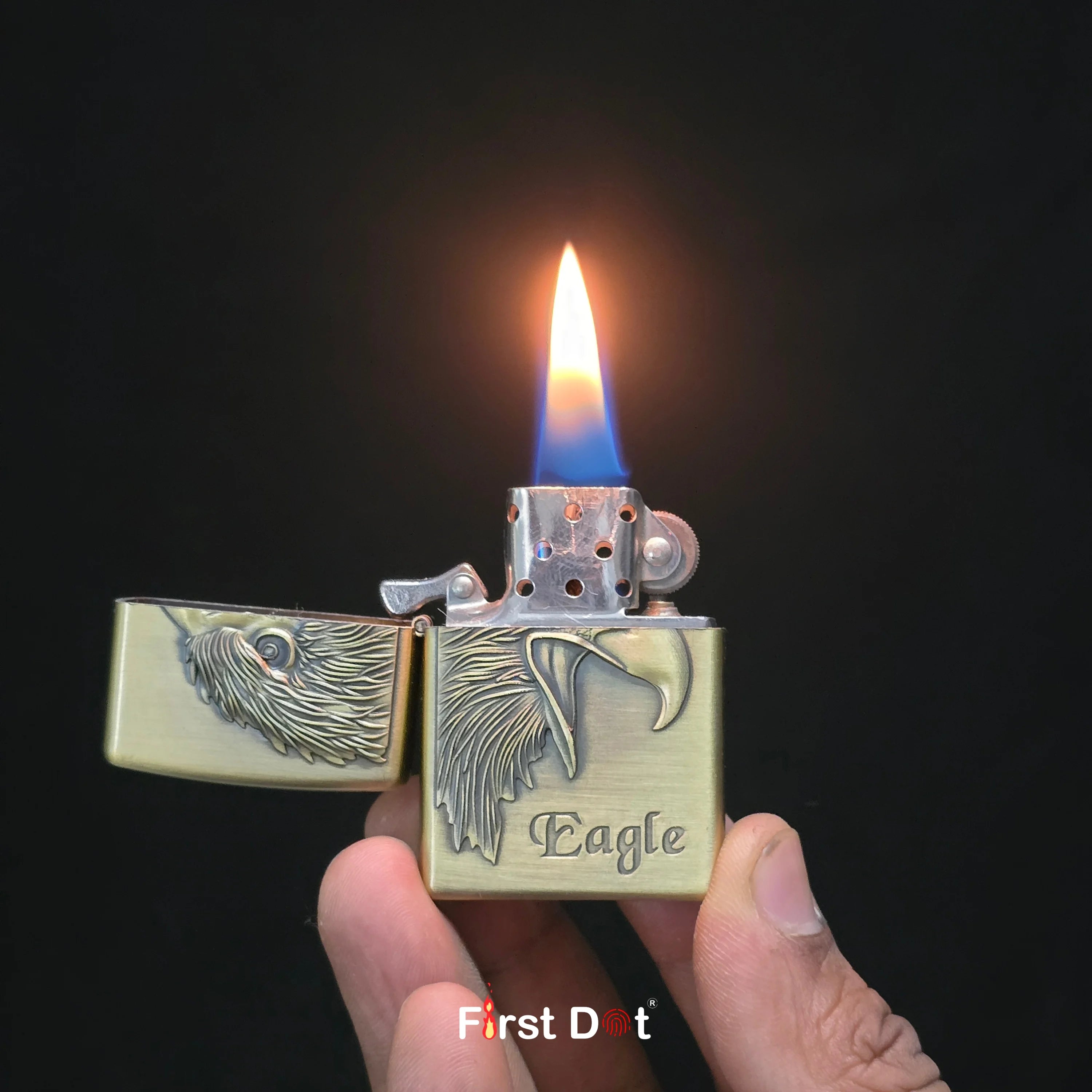 Brass lighter with eagle design windproof cigarette lighter online in India