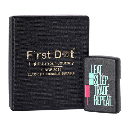 Eat Sleep Trade Repeat Candle Premium Refillable Cigarette Lighter – Perfect for Gifting | First Dot