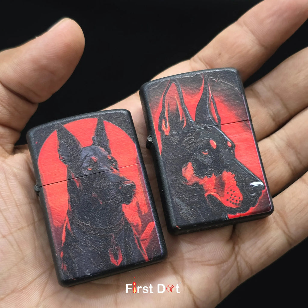 First Dot Fierce Doberman Lighters Pack of 2