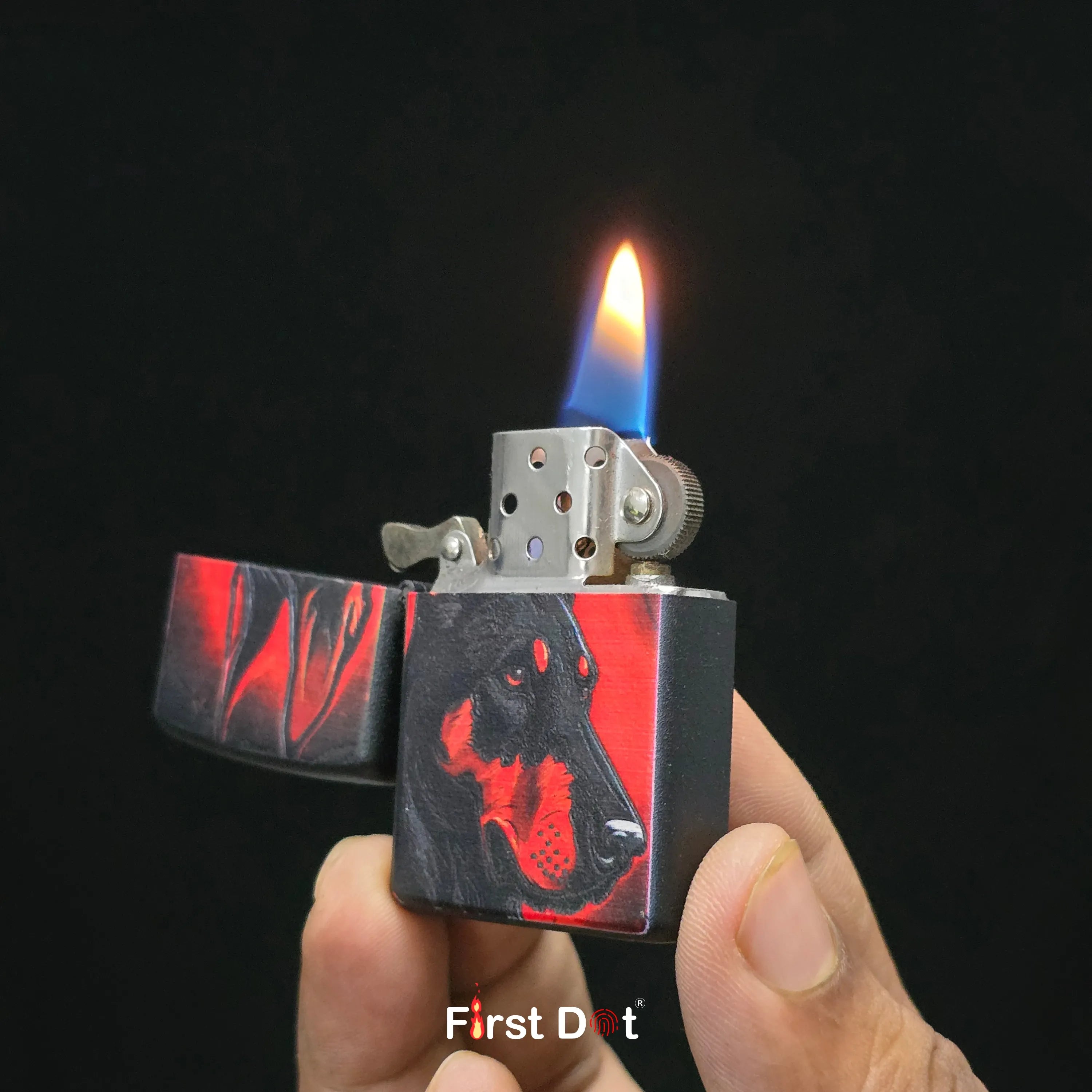 First Dot Fierce Doberman Lighters Pack of 2
