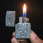 First Dot Gambling Skull Classic Windproof Lighter