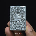 First Dot Gambling Skull Classic Windproof Lighter