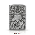 First Dot Gambling Skull Classic Windproof Lighter