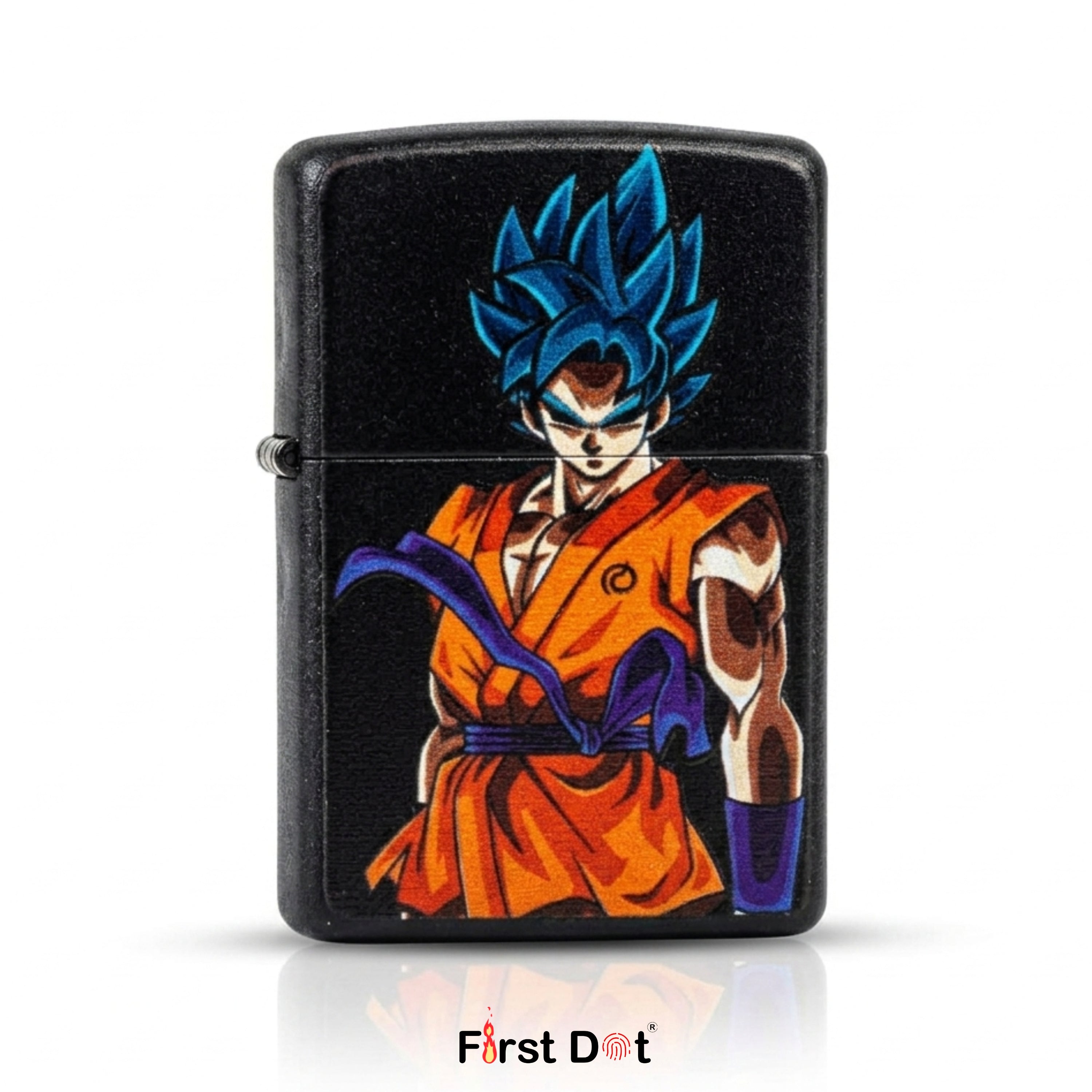 First Dot Goku Super Saiyan Blue Windproof Cigarette Lighter