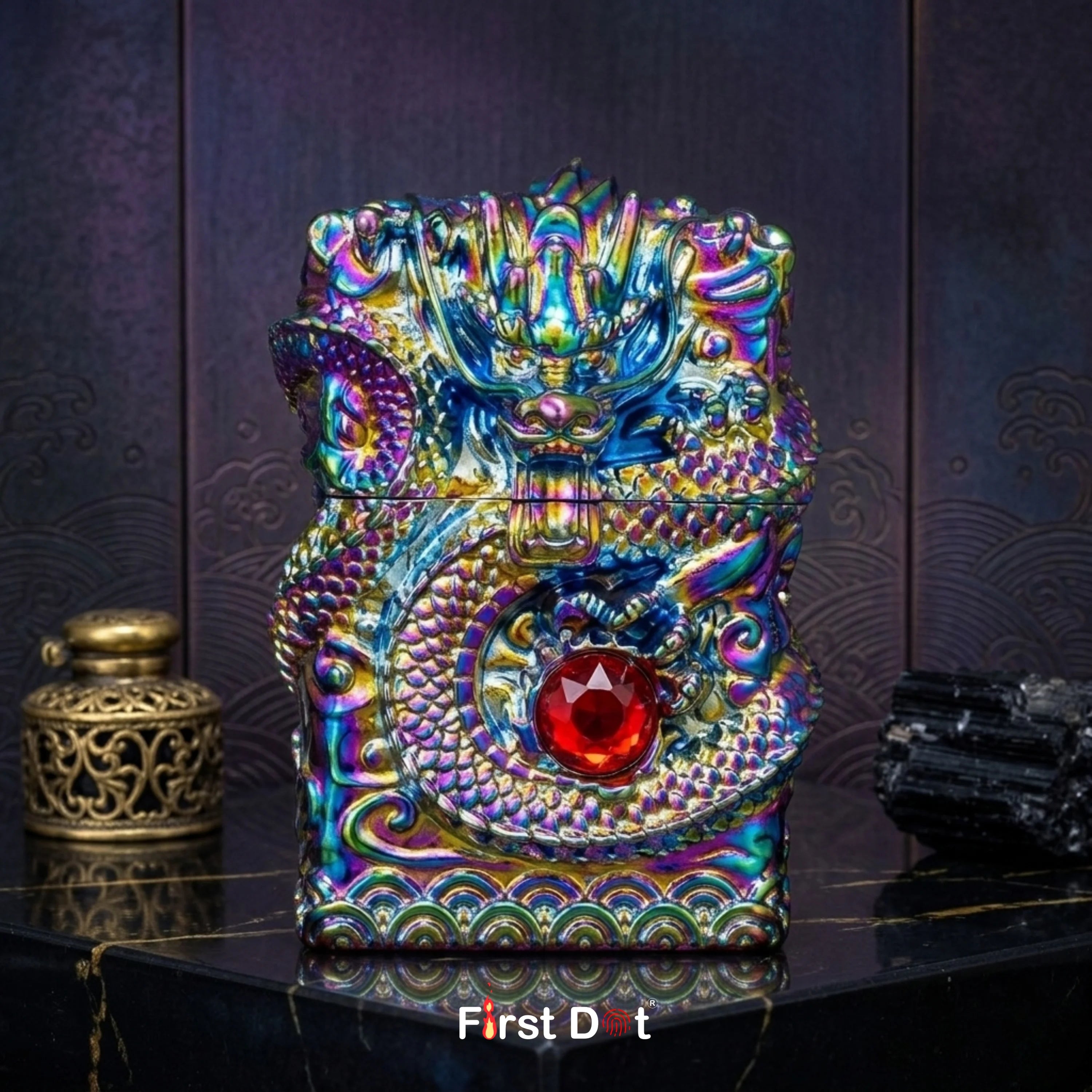God Dragon Vintage Cigarette Lighter (Free 50ml fuel)