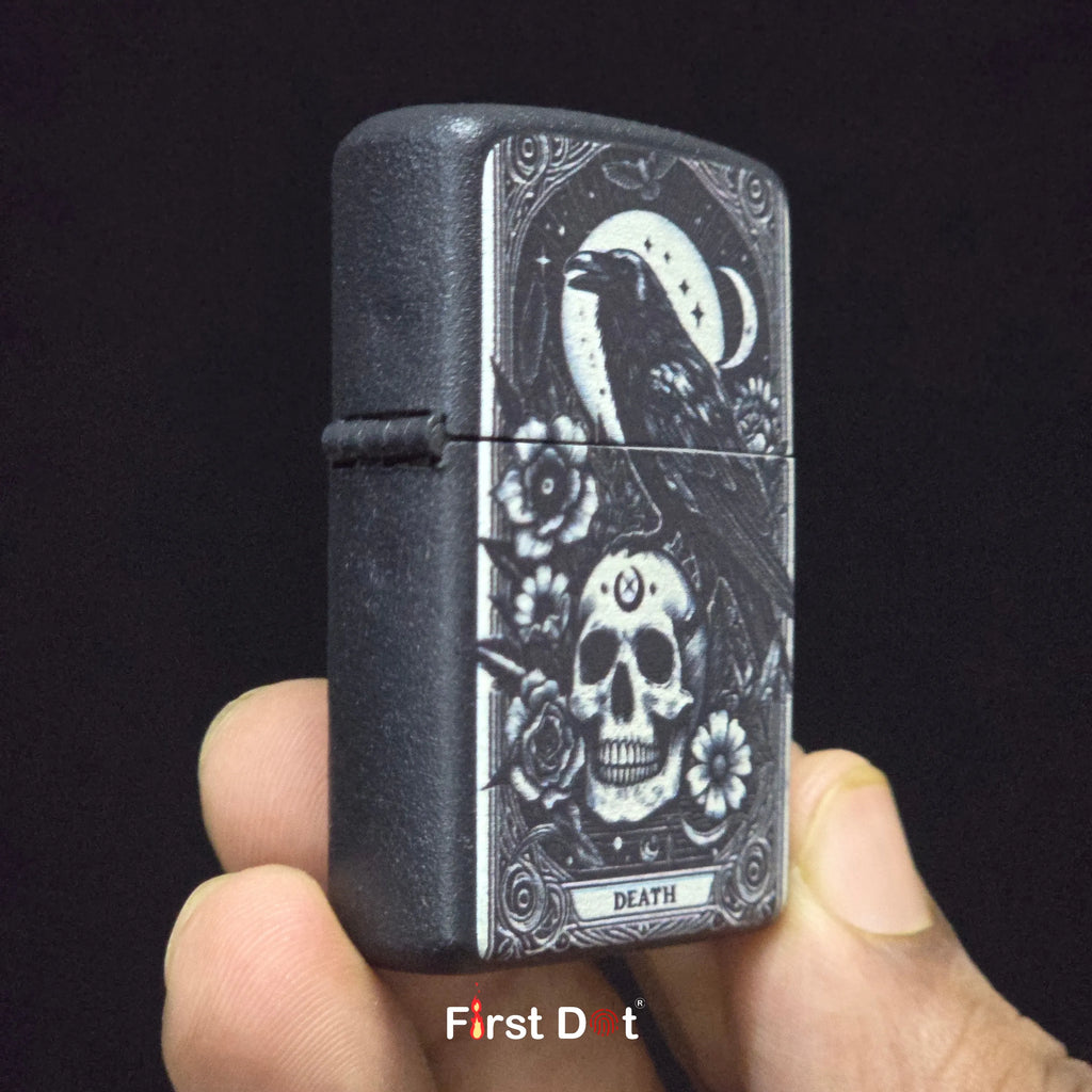 First Dot Gothic Grim Reaper & Raven Tarot Skull Lighters Pack of 2