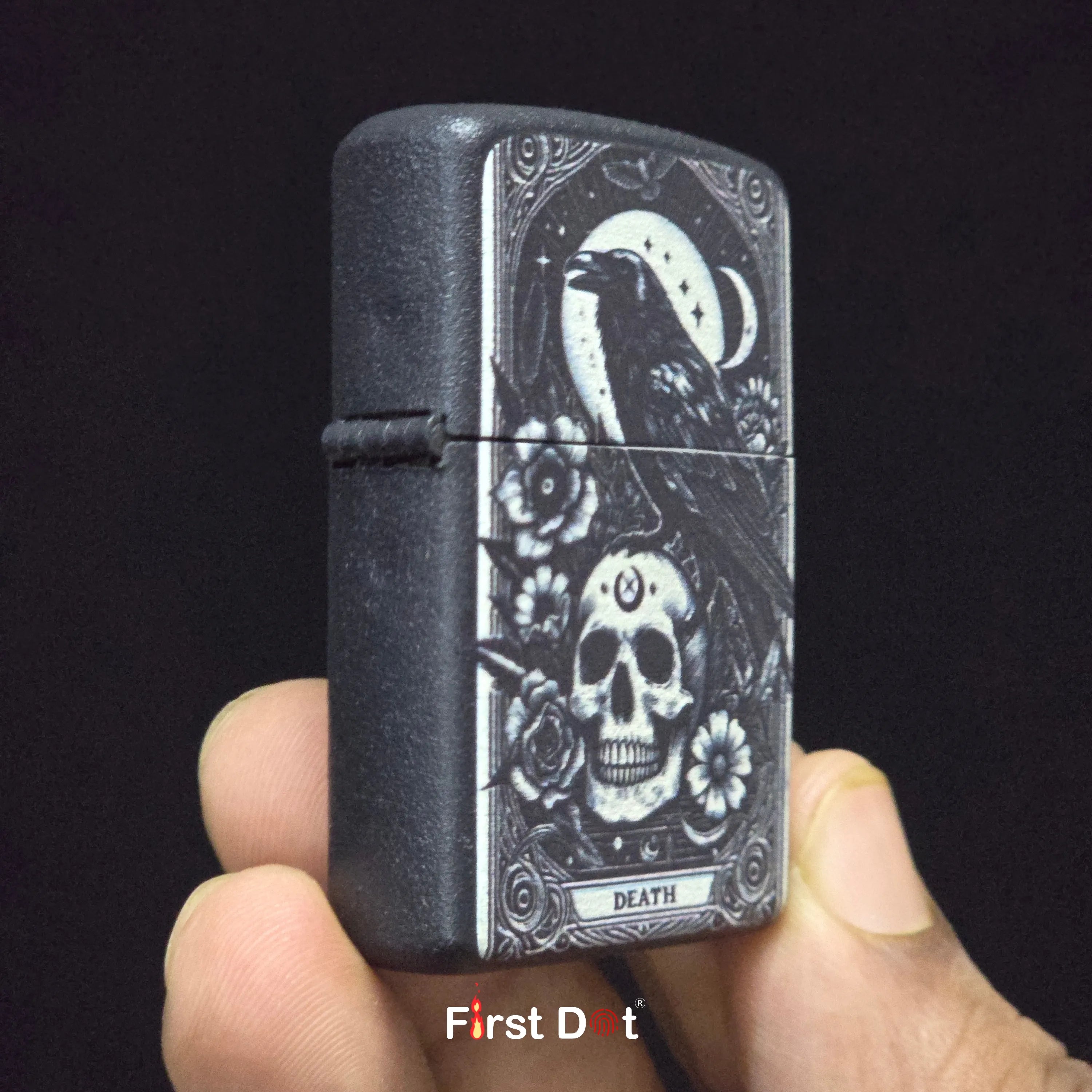 First Dot Gothic Grim Reaper & Raven Tarot Skull Lighters Pack of 2
