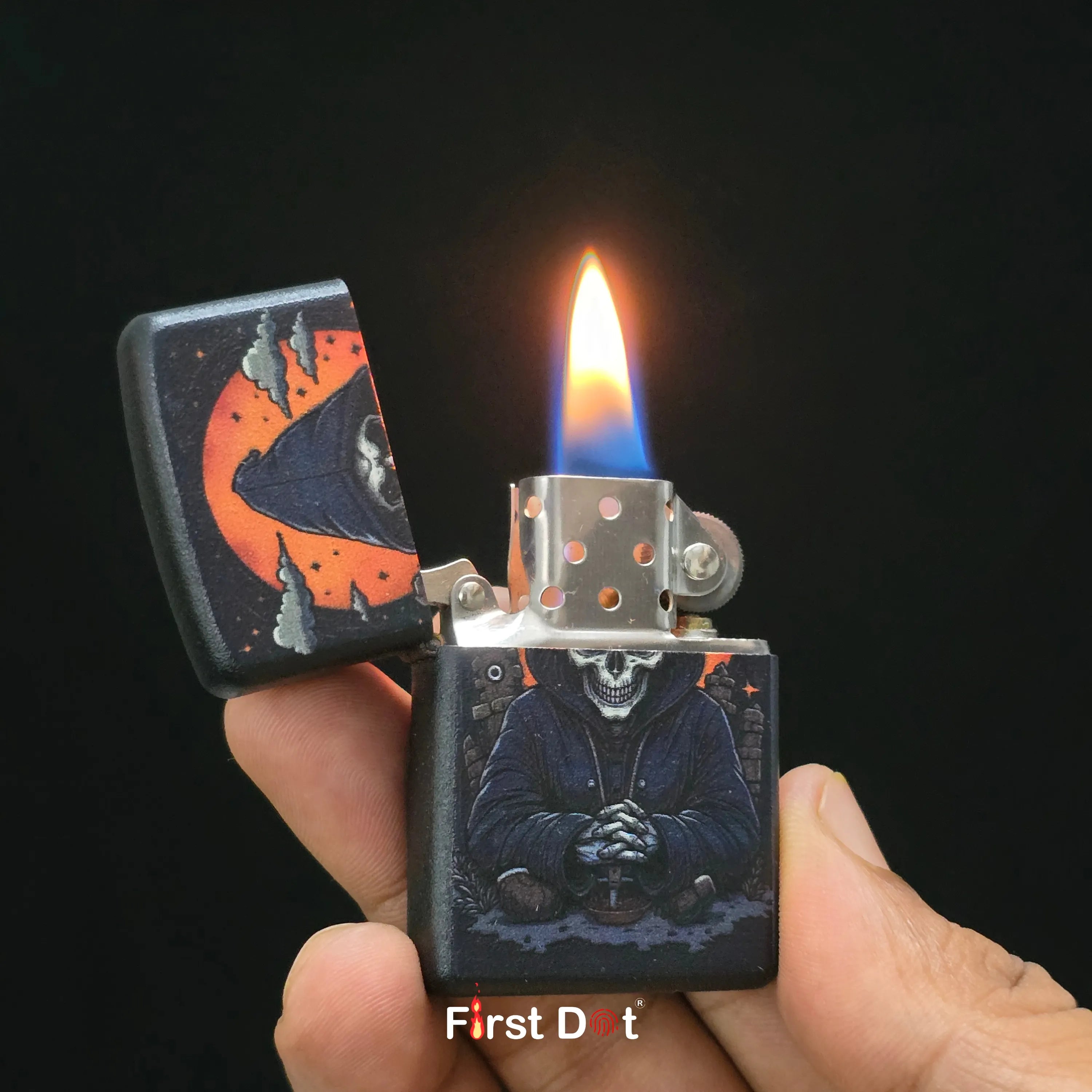 First Dot Gothic Grim Reaper & Skeleton Lighters Pack of 2