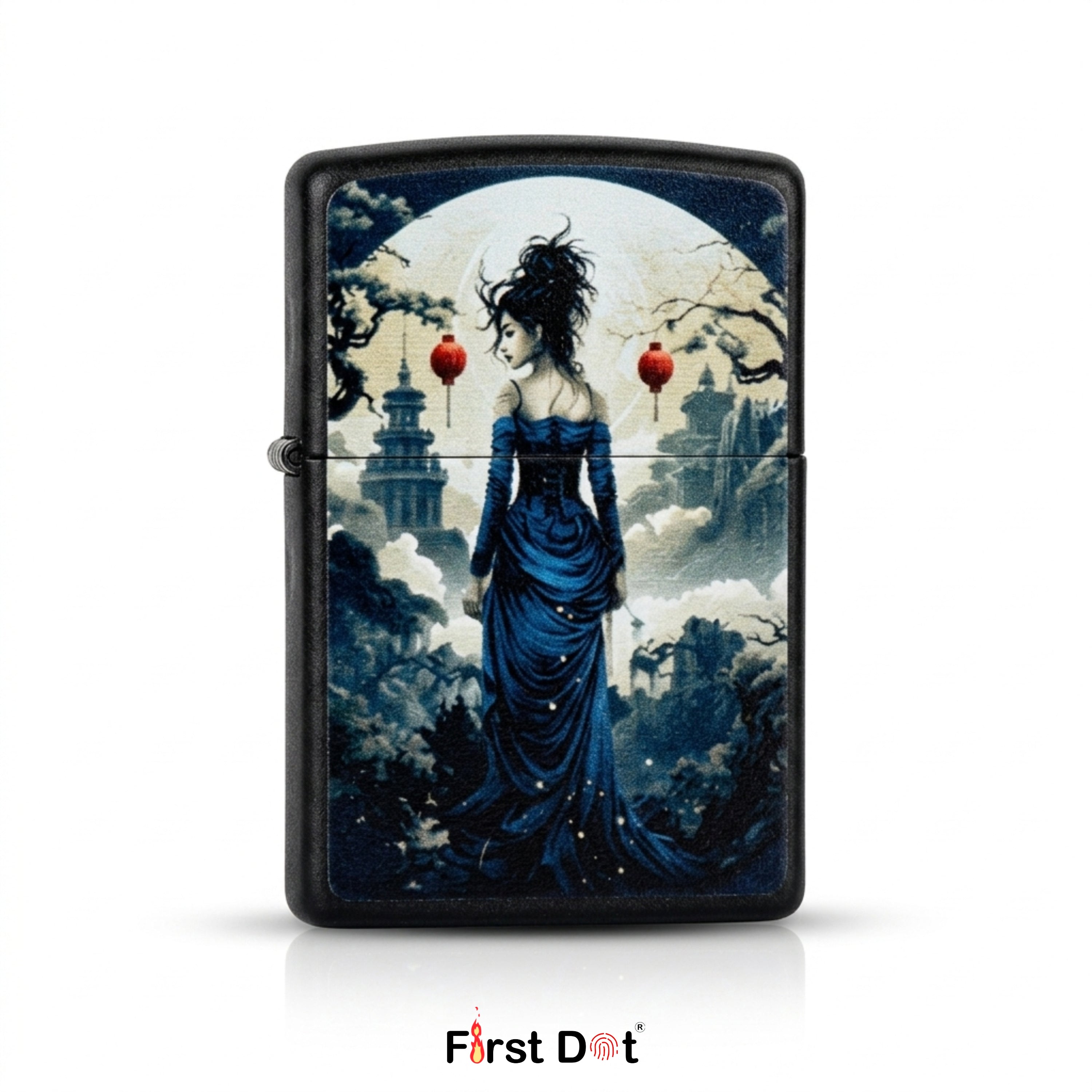 First Dot Gothic Moonlight Maiden Windproof Cigarette Lighter