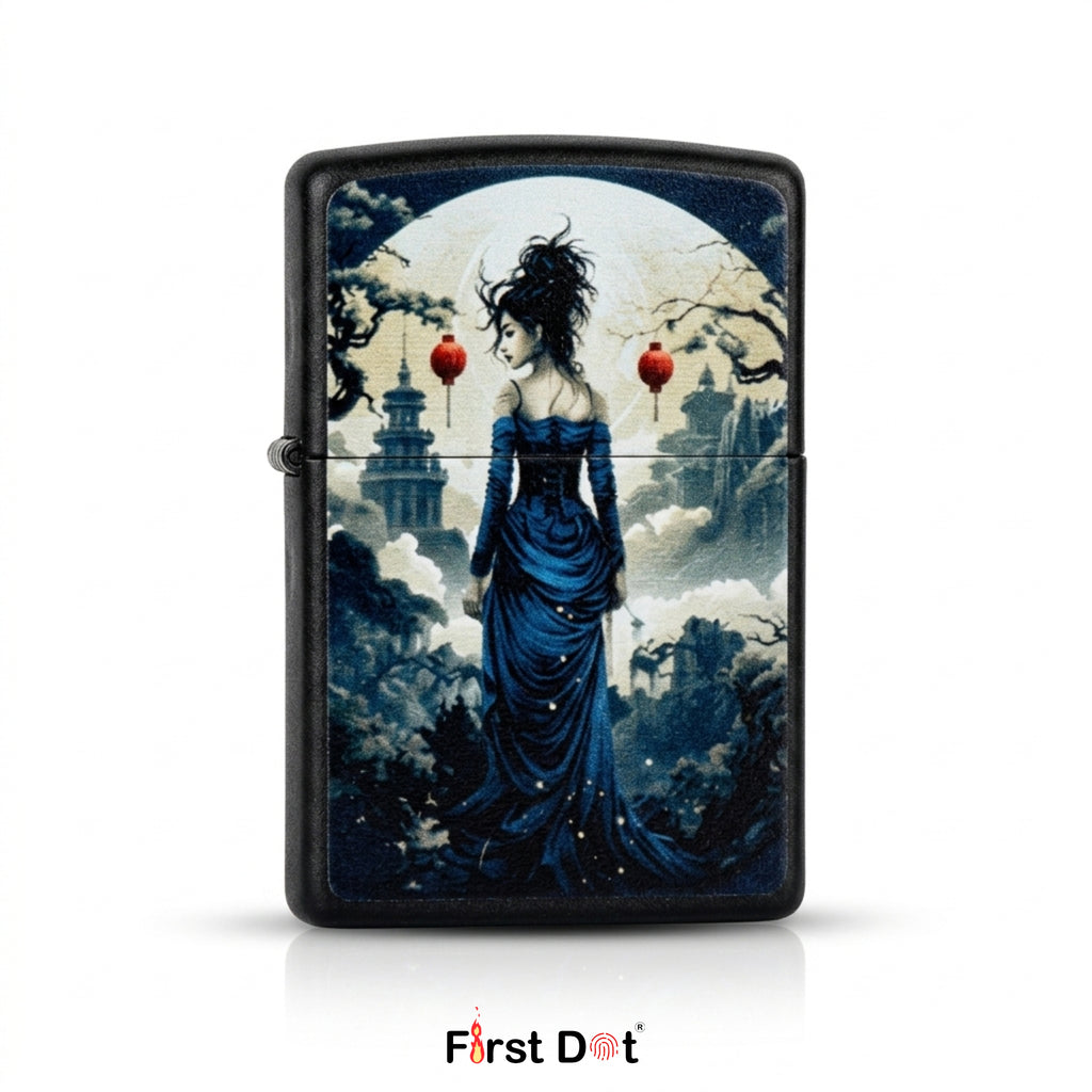 First Dot Gothic Moonlight Maiden Windproof Cigarette Lighter