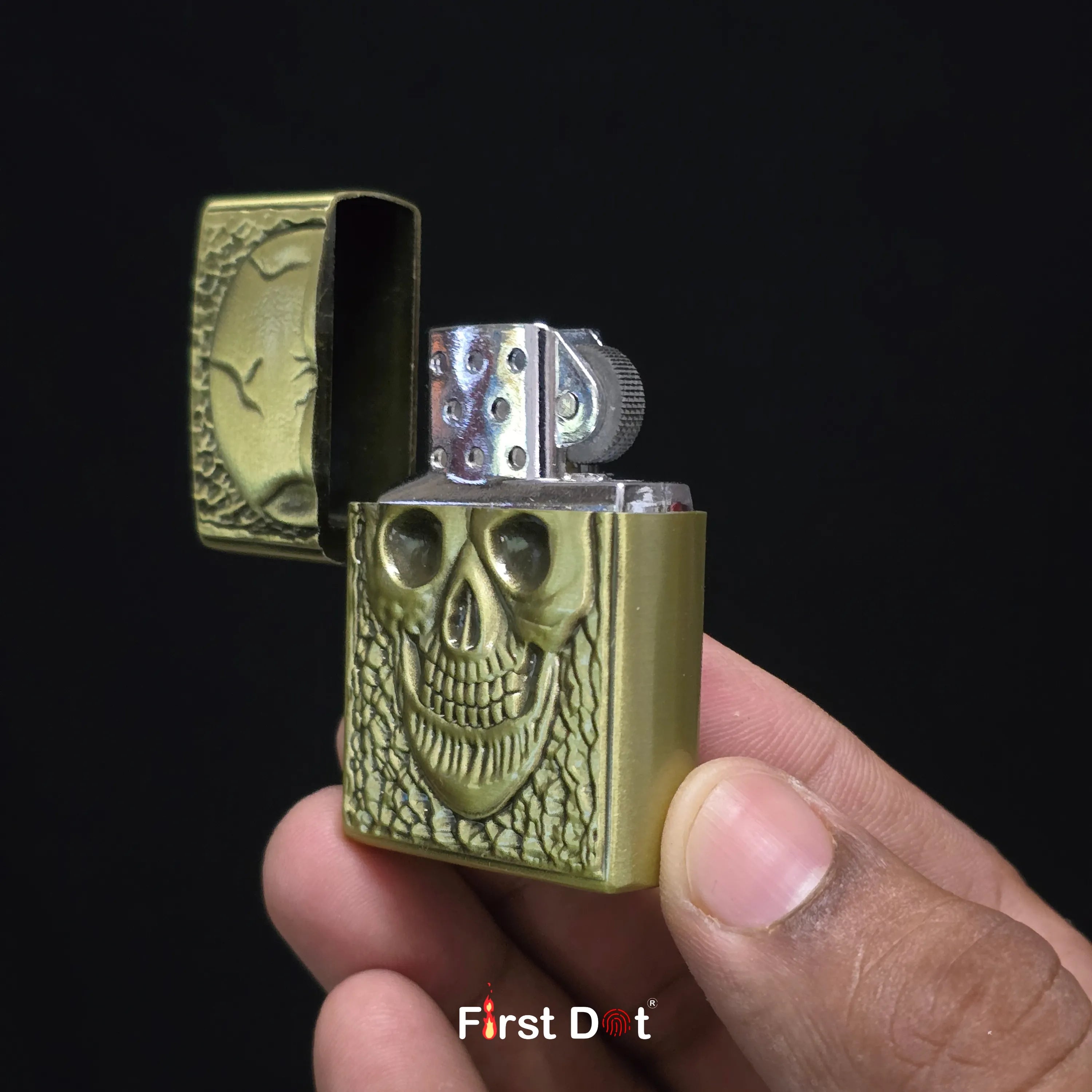 First Dot Gothic Lighter | Windproof Flip Top Lighter