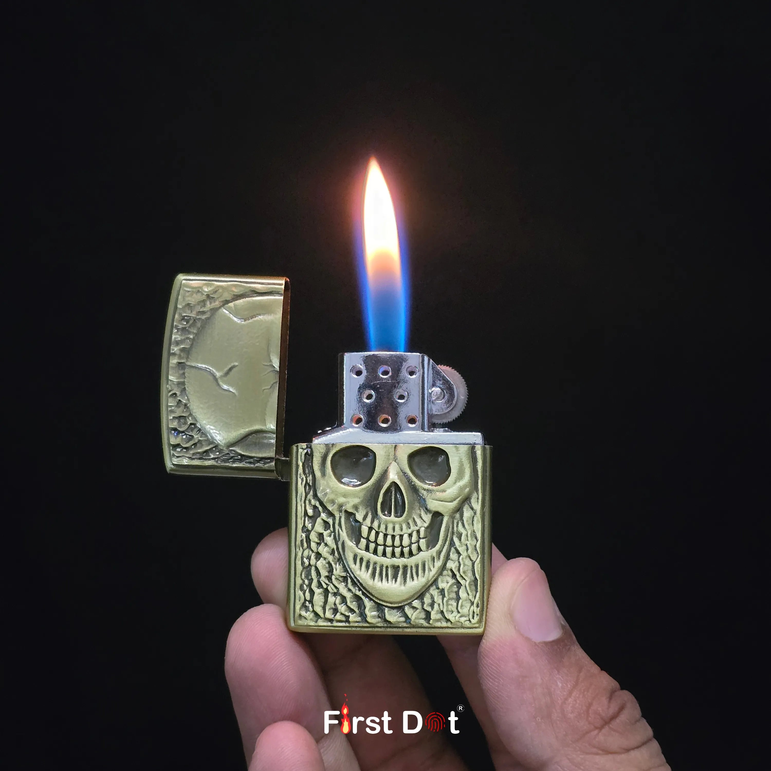 First Dot Gothic Lighter | Windproof Flip Top Lighter