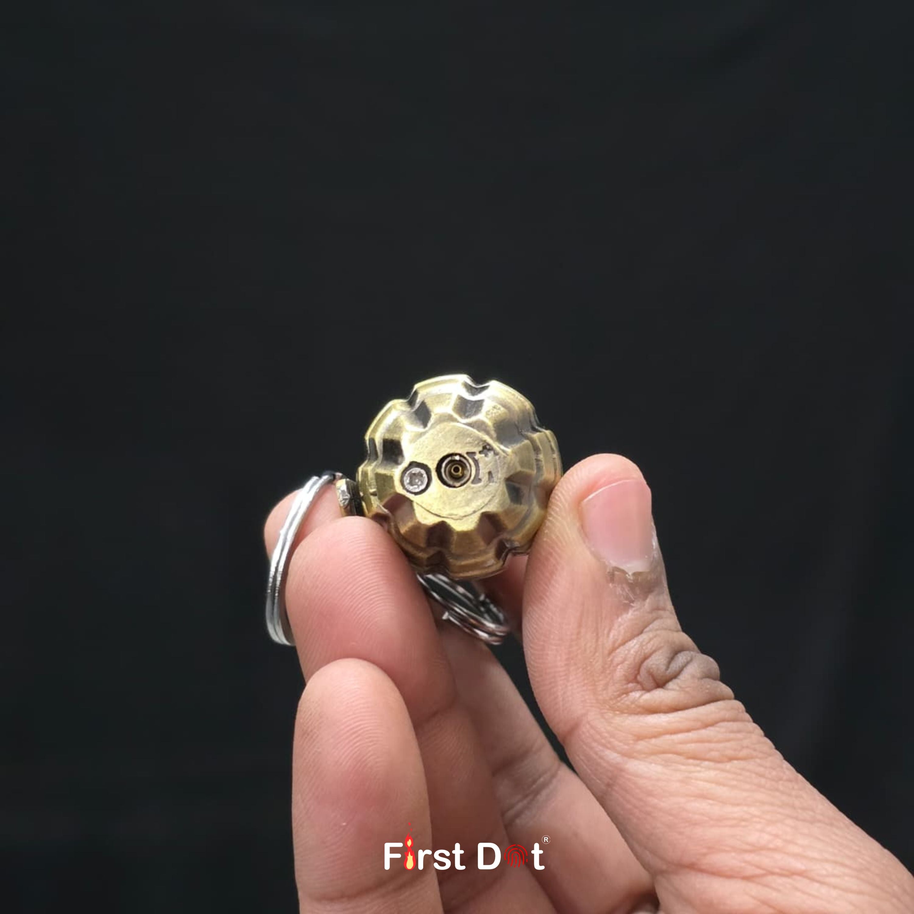 Grenade-Style Keychain Cigarette Lighter