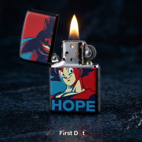 First Dot "HOPE" Windproof Cigarette Lighter