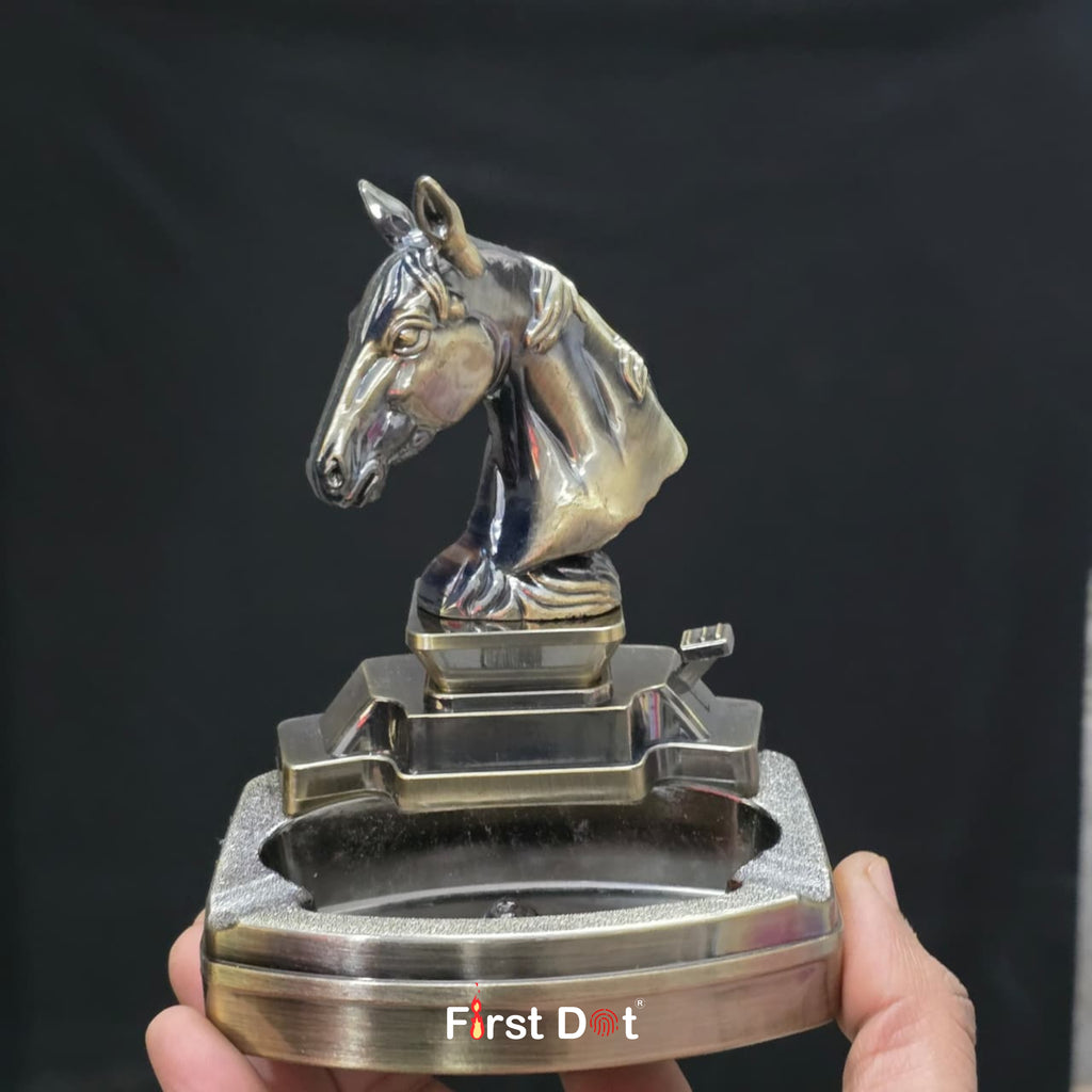 Horse Head Ashtray + Smoking Lighter