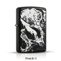 First Dot Ink-Art Skull Windproof Cigarette Lighter