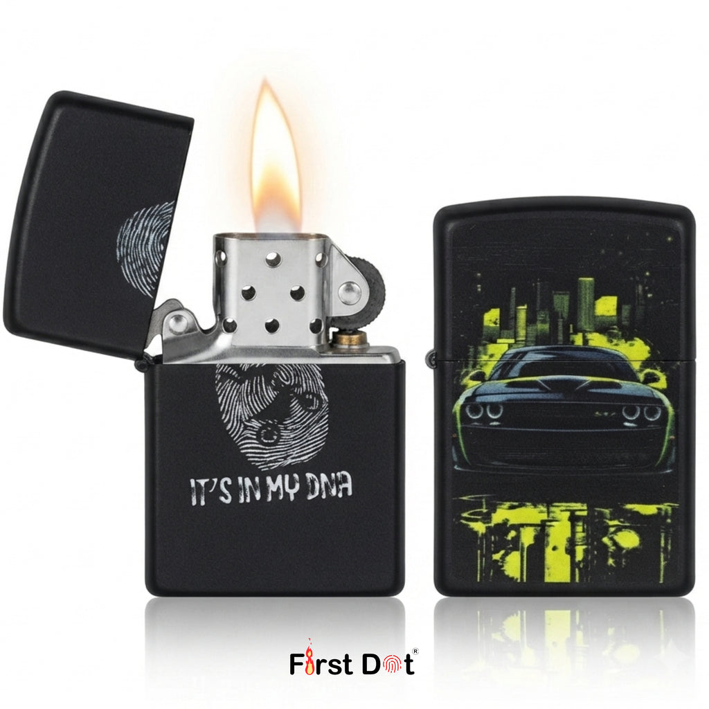 First Dot It’s In My DNA & Green Muscle Car Lighters Pack of 2