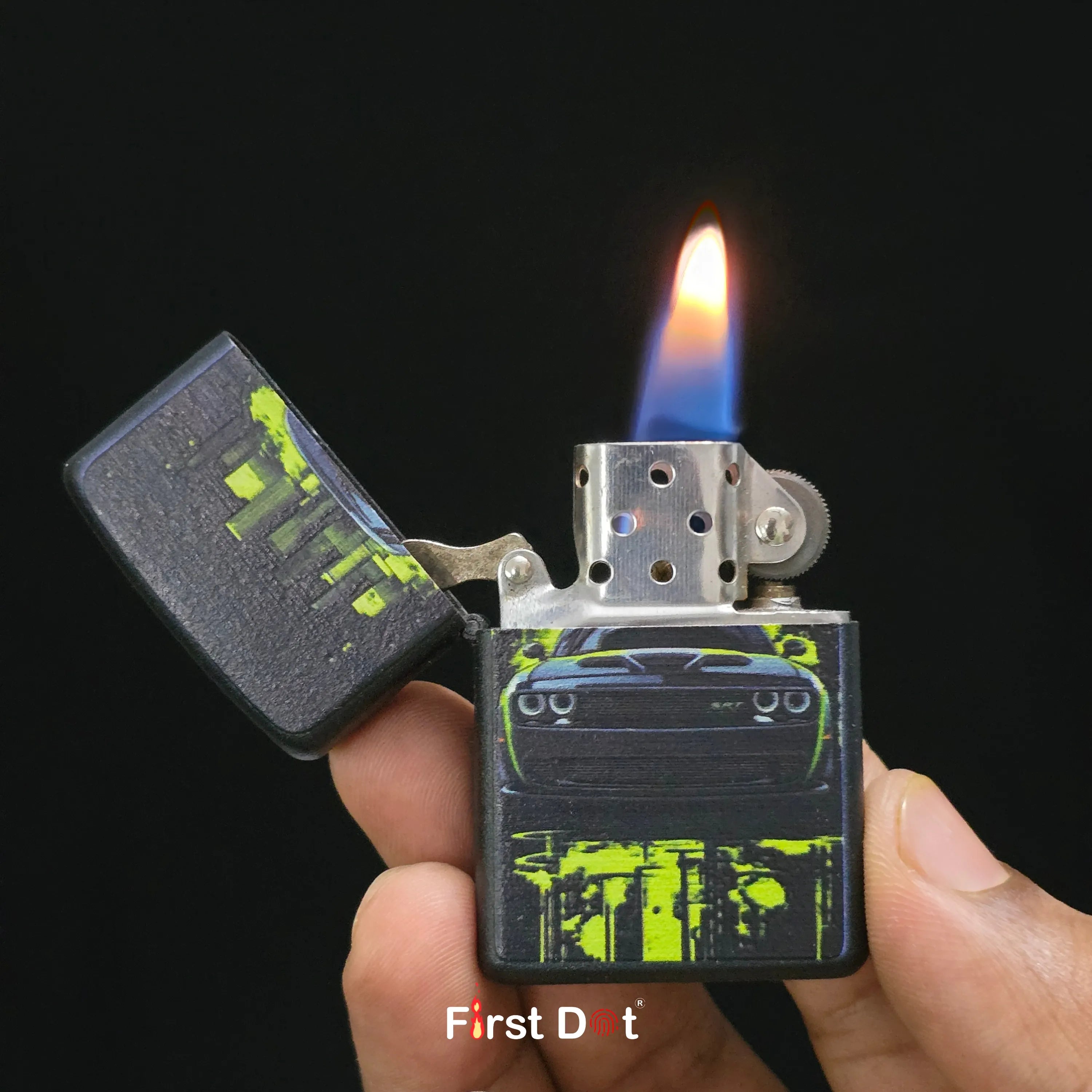 First Dot It’s In My DNA & Green Muscle Car Lighters Pack of 2