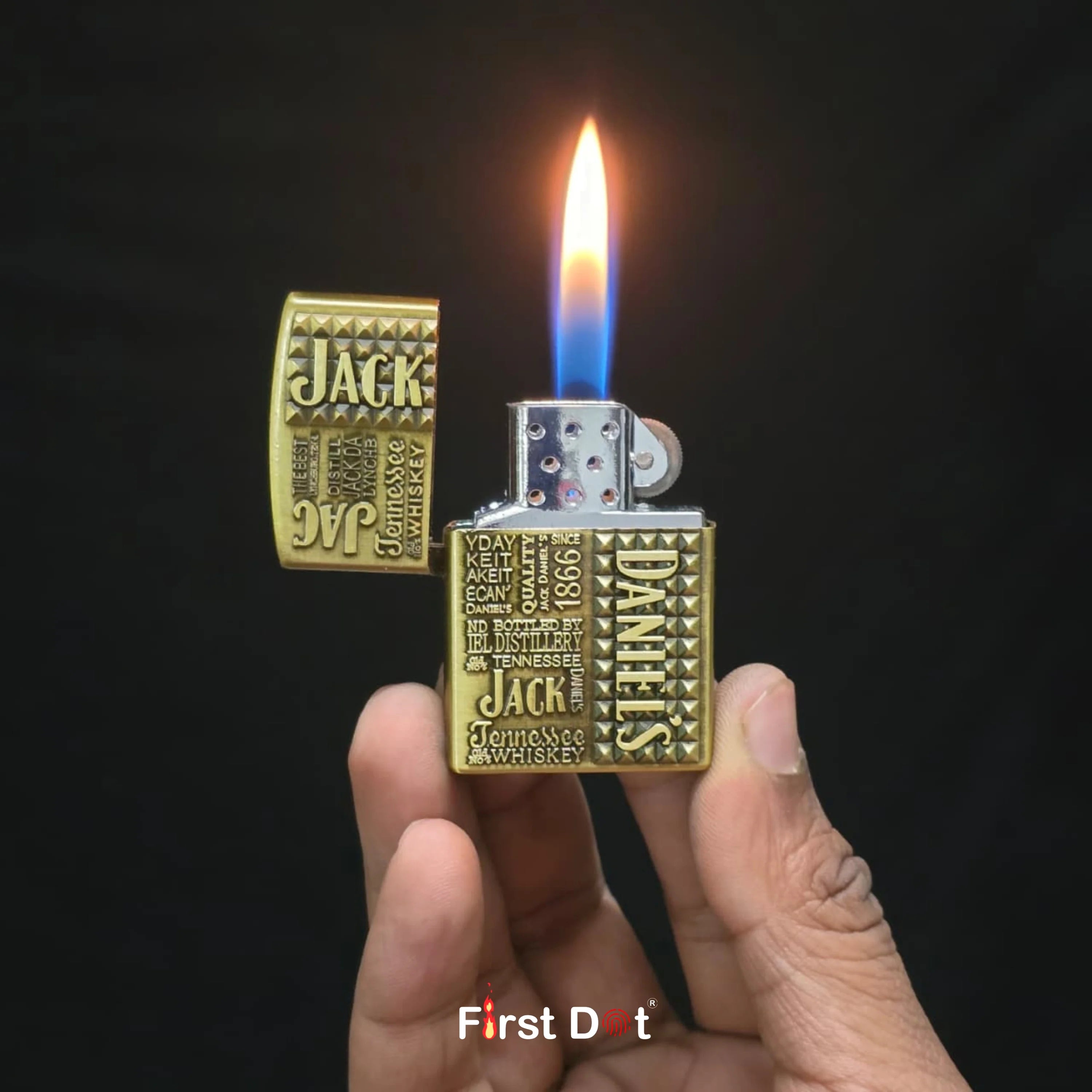 Classic Jack Daniel’s Embossed Windproof Cigarette Lighter